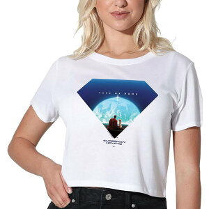 �A�j���L�����N�^�[ ���f�B�[�X �g�b�v�X T�V���c �O���t�B�b�N Licensed Character Women's DComicsuperman Krypto Earth Shield Graphicrop Tee White �z���C�g