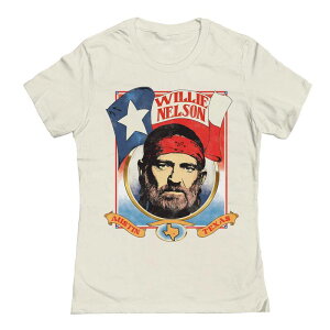 �A���u�����f�b�h ���f�B�[�X �g�b�v�X T�V���c �O���t�B�b�N Unbranded Juniors' Willie Nelson Austin Texas Graphic Tee Natural