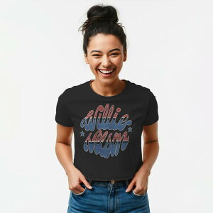 �A���u�����f�b�h ���f�B�[�X �g�b�v�X T�V���c �O���t�B�b�N Unbranded Juniors' Willie Nelson Graphic Baby Tee Caviar