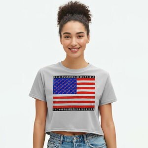 �A���u�����f�b�h ���f�B�[�X �g�b�v�X T�V���c �N���b�v�h �O���t�B�b�N �q�[�� Unbranded Juniors' Rolling Stonesteel Wheels Cropped Graphic Tee Bright White �z���C�g