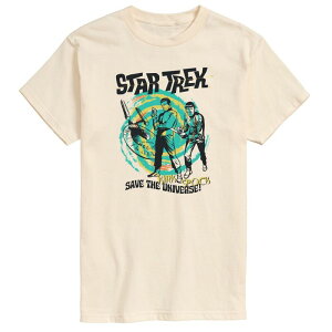 yz CZX LN^[ Y TVc gbvX Men's Star Trek Save The Universe Graphic Tee Cream