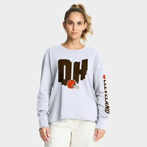 �t�@�i�e�B�N�X ���f�B�[�X �g�b�v�X T�V���c Women's Fanatics White Cleveland Browns Hometown Legacy Long Sleeve T-Shirt Brn White �z���C�g