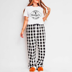 yz Simply Sage Market fB[X iCgEFA A_[EFA Cupid's Brewing Co. Plaid Pajama Set White