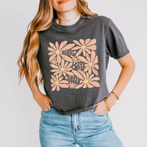 Simply Sage Market ���f�B�[�X �g�b�v�X T�V���c Simply Sage Market Sunny Days Aheadaisies Boxy Crop Topepper �Z�[�W