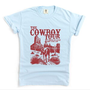 Simply Sage Market ���f�B�[�X �g�b�v�X T�V���c Simply Sage Markethe Cowboy Tour Distressed Garment Dyed Tee Chambray �Z�[�W
