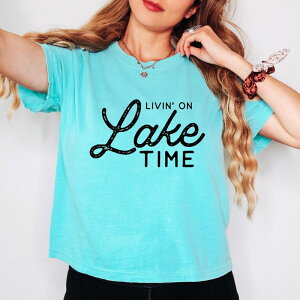 Simply Sage Market ���f�B�[�X �g�b�v�X T�V���c Simply Sage Market Livin' On Lake Time Boxy Crop Top Chalky Mint �~���g