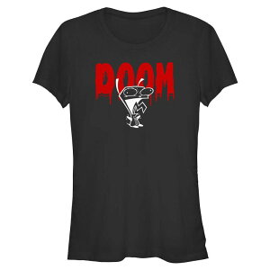 �j�R���f�I�� ���f�B�[�X �g�b�v�X T�V���c �O���t�B�b�N Juniors' Nickelodeon Invader Zim Doom Graphic Tee Black �u���b�N