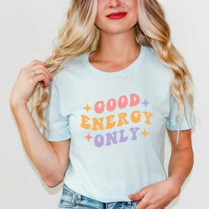 Simply Sage Market ���f�B�[�X �g�b�v�X T�V���c Simply Sage Market Good Energy Only Starshort Sleeve Tee Ice Blue �u���[