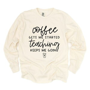 Simply Sage Market ���f�B�[�X �g�b�v�X T�V���c Simply Sage Market Keeps Me Going Coffee Garment Dyed Long Sleeve Ivory �A�C�{���[