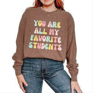 Simply Sage Market ���f�B�[�X �g�b�v�X T�V���c Simply Sage Market Favorite Students Colorful Garment Dyed Long Sleevespresso �Z�[�W