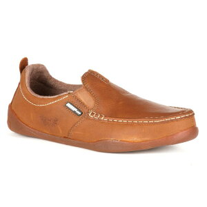 W[WAu[c Y V[Y Xb|E[t@[ Georgia Boots Cedar Falls Men's Moc-Toe Slip-On Shoes Tan ^