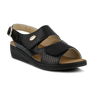 �X�v�����O�X�e�b�v ���f�B�[�X �V���[�Y �T���_�� Flexus by Spring Step Aksamala Women'slingback Sandals Black Patent �u���b�N