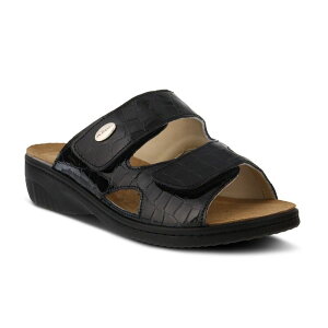 �X�v�����O�X�e�b�v ���f�B�[�X �V���[�Y �T���_�� Flexus by Spring Step Almeria Women'slide Sandals Black Patent �u���b�N