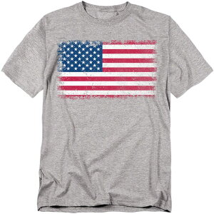 AjLN^[ Y gbvX TVc g[ OtBbN Licensed Character Big & Tall American Flag Distress Graphic Tee Heather Gray O[