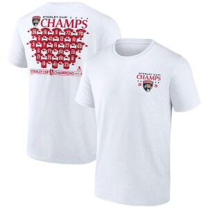 �t�@�i�e�B�N�X �����Y �g�b�v�X T�V���c �W���[�W�[ Men's Fanatics White Florida Panthers 2025 Stanley Cup Champions Jersey Roster T-Shirt Pnt White �z���C�g