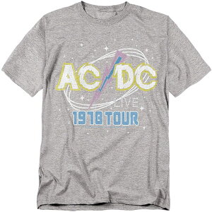 �A�j���L�����N�^�[ �����Y �g�b�v�X T�V���c �g�[�� �O���t�B�b�N Licensed Character Big & Tall AC/DC Live 1978 Tour Graphic Tee Heather Gray �O���[
