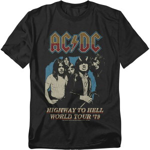 �A�j���L�����N�^�[ �����Y �g�b�v�X T�V���c �g�[�� �O���t�B�b�N Licensed Character Big & Tall AC/DC 1979 World Tour Graphic Tee Black �u���b�N