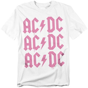 �A�j���L�����N�^�[ �����Y �g�b�v�X T�V���c �g�[�� ���S �O���t�B�b�N Licensed Character Big & Tall AC/DC Logo Repeat Graphic Tee White �z���C�g
