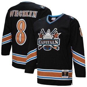 【送料無料】 ミッチェル&ネス メンズ Tシャツ トップス Men's Mitchell & Ness Alexander Ovechkin Black Washington Capitals 2005/06 Power Play Jersey Cap Black