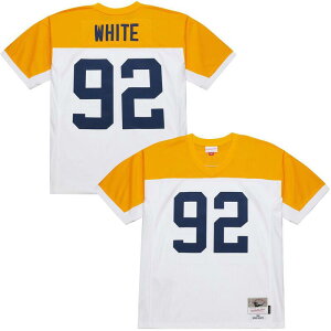 �~�b�`�F��&�l�X �����Y �g�b�v�X T�V���c �W���[�W�[ Men's Mitchell & Ness Reggie White Green Bay Packers 1994 Legacy Replica Jersey Pkr White �z���C�g