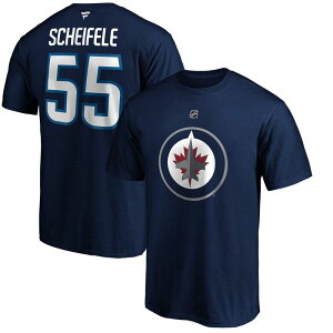 �t�@�i�e�B�N�X �����Y �g�b�v�X T�V���c Men's Fanatics Mark Scheifele Navy Winnipeg Jets Authentic Stack Name & Number Team T-Shirt Jts Navy �l�C�r�[