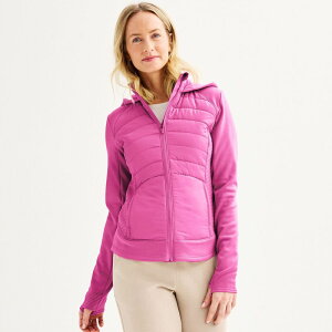 Tek Gear ���f�B�[�X �A�E�^�[ �W���P�b�g�E�u���]�� �v�` Petitek Gear Mixed Media Jacket Elegant Berry