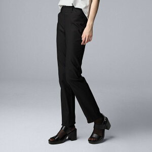 ���F���E�H�� ���f�B�[�X �{�g���X �J�W���A���p���c Women'simply Vera Wang Polished Twill Slim Straight Pants Black �u���b�N