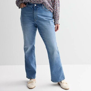 �\�m�} ���f�B�[�X �{�g���X �f�j���p���c �u�[�c�J�b�g �v���X�T�C�Y �u�[�c �W�[���Y Plusize Sonoma Goods For Life Curvy Mid-Rise Bootcut Jeans Medium Blue Wash �u���[