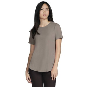 �X�P�b�`���[�Y ���f�B�[�X �g�b�v�X T�V���c Women'skechers GO WALK Luxe Rib Tunic Tee Desert