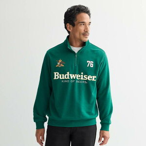 �A�j���L�����N�^�[ �����Y �A�E�^�[ �j�b�g�E�Z�[�^�[ �O���t�B�b�N Licensed Character Men's Budweiser Clydesdales Graphic Pullover Sweater Green �O���[��