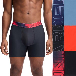 yz A_[A[}[ Y {NT[pc A_[EFA Men's Under Armour Performance Tech Boxerjock 6-Inch Boxer Briefs 3-pk. Racer Red