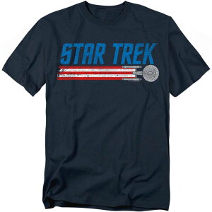 �A�j���L�����N�^�[ �����Y �g�b�v�X T�V���c �g�[�� �O���t�B�b�N Licensed Character Big & Tall Star Trek Americana Graphic Tee Navy �l�C�r�[