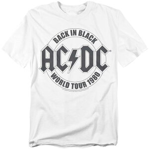 �A�j���L�����N�^�[ �����Y �g�b�v�X T�V���c �g�[�� �O���t�B�b�N Licensed Character Big & Tall AC/DC Tour Emblem Short Sleeve Graphic Tee White �z���C�g