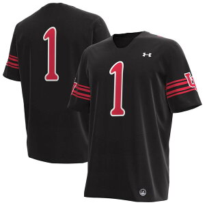 A_[A[}[ Y gbvX TVc W[W[ Men's Under Armour #1 Black Utah Utes Replica Football Jersey Ute Black ubN