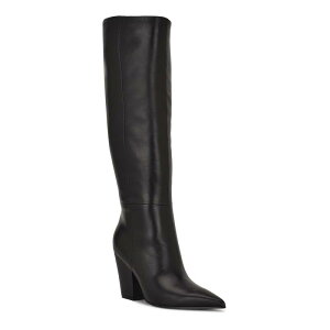 yz iCEFXg fB[X u[cECu[c V[Y Nine West Adera Women's Pointy Toe Tall Shaft Dress Boots Black Leather