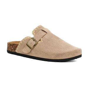 L fB[X V[Y T_ XG[h Yoki Gila-109 Women's Faux Suede Slip-On Stitch Clogs Taupe g[v