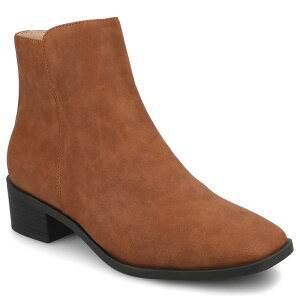 �W���[�j�[ ���f�B�[�X �V���[�Y �u�[�c�E���C���u�[�c �L���b�v Journee Cappri Women's Tru Comfort Foam Booties Cognac Suede