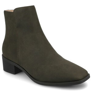 �W���[�j�[ ���f�B�[�X �V���[�Y �u�[�c�E���C���u�[�c �L���b�v Journee Cappri Women's Tru Comfort Foam Booties Olive Suede �I���[�u