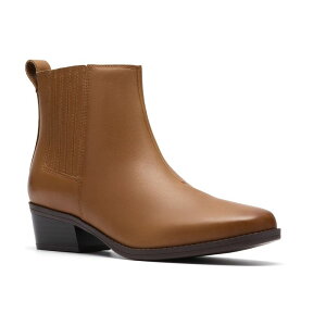 N[NX fB[X V[Y u[cECu[c AN U[ Clarks Danyelle Skip Women's Leather Ankle Boots Tan Leather ^