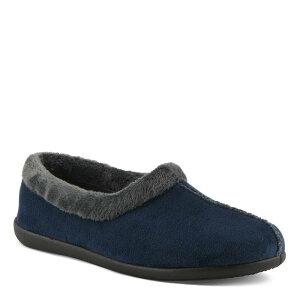yz tNTX fB[X T_ V[Y Flexus Amalie Women's Moc Toe Slip-On Moccasin Slippers Navy Multi