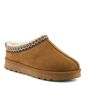 tNTX fB[X V[Y T_ XG[h Flexus by Spring Step Alexon Women's Faux Suede Slip-On Clogs Camel L