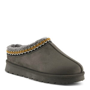 tNTX fB[X V[Y T_ XG[h Flexus by Spring Step Alexon Women's Faux Suede Slip-On Clogs Charcoal `R[