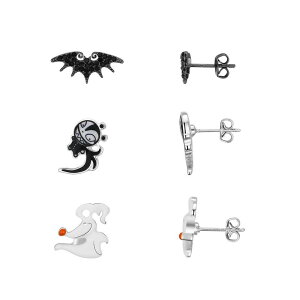 fBYj[ fB[X ANZT[ sAXECO Disney's The Nightmare Before Christmasilver Tone Bateddy & Zero Stud Earrings Trio Multi None }`J[