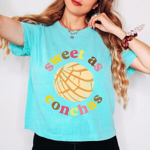 Simply Sage Market ���f�B�[�X �g�b�v�X T�V���c Simply Sage Market Sweet A Conchas - Boxy Crop Top Chalky Mint �~���g