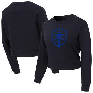 �A���u�����f�b�h ���f�B�[�X �g�b�v�X T�V���c �j�b�g Unbranded Women's Conceptsport Black Seattle Sounders FC Darby Knit Long Sleeve Crop Top Snd Black �u���b�N