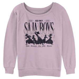 �A�j���L�����N�^�[ ���f�B�[�X �g�b�v�X T�V���c �p�C�� �O���t�B�b�N Licensed Character Juniors' Demon Huntersaja Boys Graphic Long Sleeve Slouchy Terry Pullover Lavender ���x���_�[