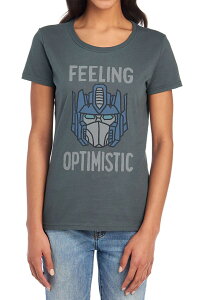 �A�j���L�����N�^�[ ���f�B�[�X �g�b�v�X T�V���c �O���t�B�b�N Licensed Character Juniors' Transformers Optimistic Prime Graphic Tee Charcoal �`���R�[��