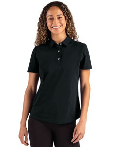 �J�b�^�[�A���h�o�b�N ���f�B�[�X �g�b�v�X T�V���c �|���V���c Cutter & Buck Advantage Refresh Epiconfidence Recycled Womens Tri-Blend Pique Polo Black �u���b�N