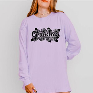 yz Simply Sage Market fB[X TVc gbvX Simply Sage Market Grandma Sunflower Garment Dyed Long Sleeve Orchid