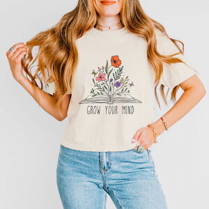 Simply Sage Market ���f�B�[�X �g�b�v�X T�V���c �t�����[�� �t�����[ Simply Sage Market Grow Your Mind Floral Boxy Crop Top Ivory �A�C�{���[